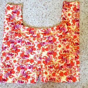 #L040 (CH) NWOT LuLaRoe Orange and Yellow Leggings Vibrant Abstract Design